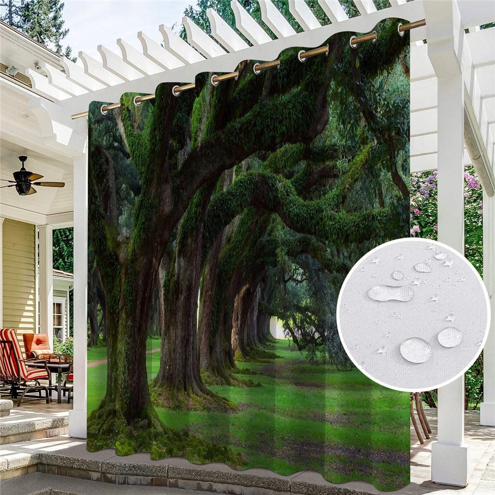 Terrassen Vorhänge Outdoor Wasserdicht Thermisch Isoliert Vorhang Gartentür Pool Hütte Pavillon Laube Pergola Vorhänge Lichtblockierend Hergestellt Aus Polyester