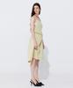 WNDERKAMMER Shirring Back Line Layered Dress_Olive