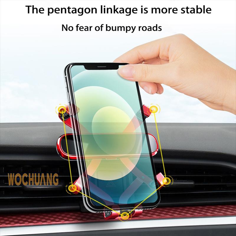 Car Phone Holder For Volkswagen T-ROC 2018-2022 GPS Special Gravity Navigation Mobile Bracket 360 Degree Rotating Mount Stand