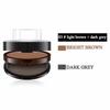 1 Set Double Layer Dual Color Lazy Eyebrow Powder Stamp, Long Lasting, Waterproof, Sweatproof, Smudge Proof Brow