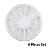 6Pcs Nail Art Storage Box, 12 Compartments Portable Rhinestones, Beads Empty Wheel Containers