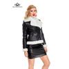 Fall Winter New Padded Leather Jacket Women Warm Long-sleeved Lapel Coat Casual Jacket Women's Jacket