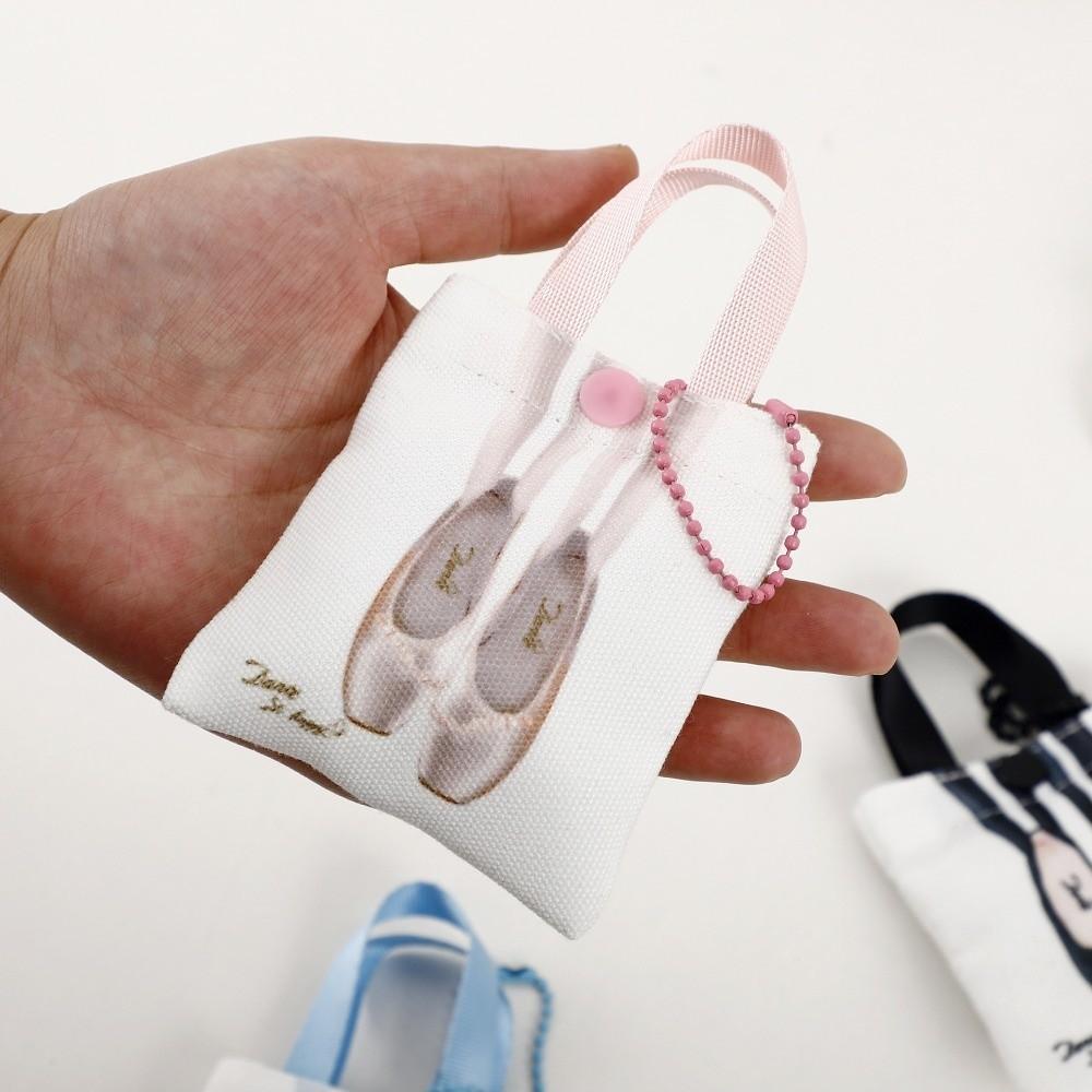 Sweet Toe Shoes Drawstring Bag Canvas Mini Bag Pendant Ballet Shoulder Bag  Ballet Dancer