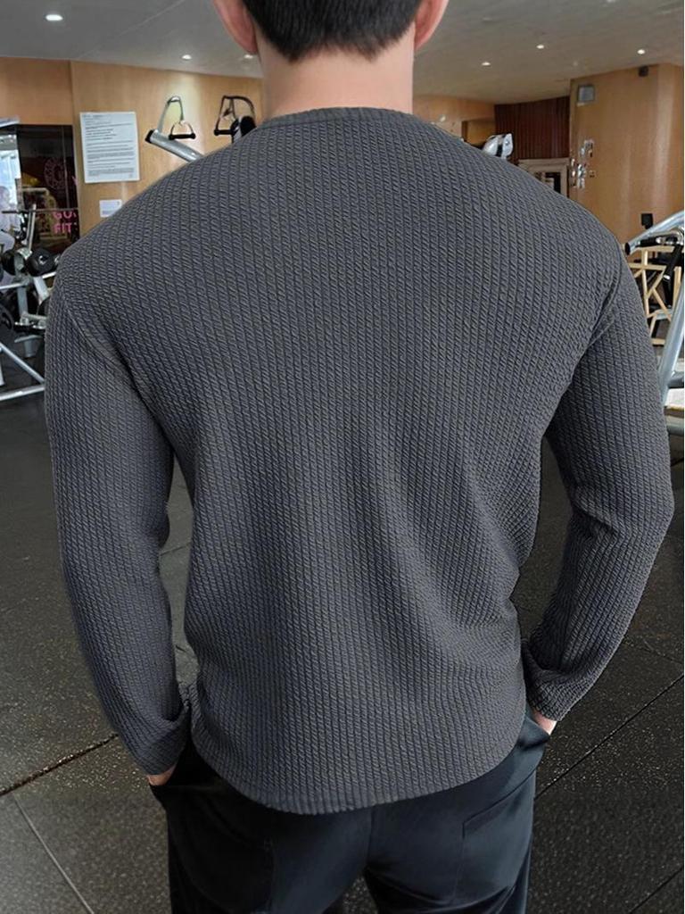 Men's European American Fashion Knit Sweater - Autumn/Winter Long Sleeve Top, Thick Knitwear for Youth