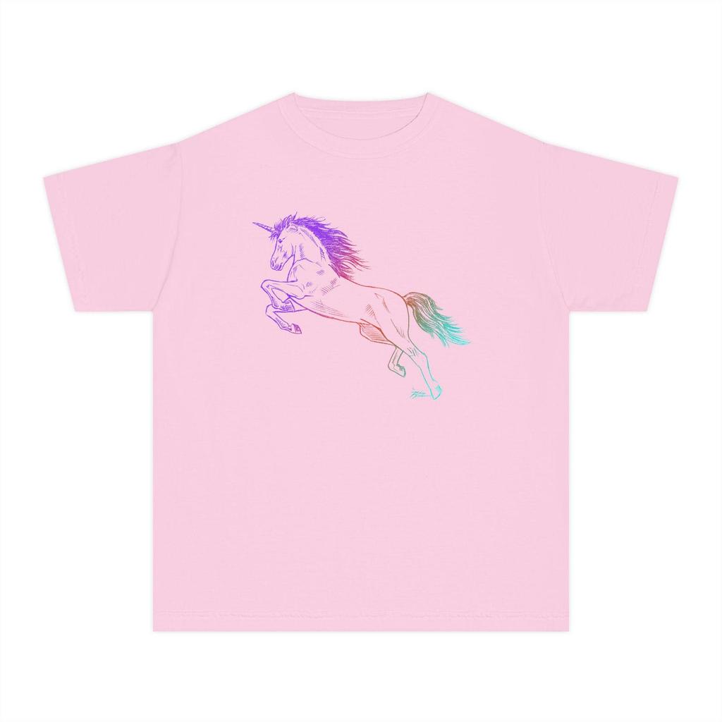 Rainbow Unicorn Youth Tee, Magical Kid's T-Shirt