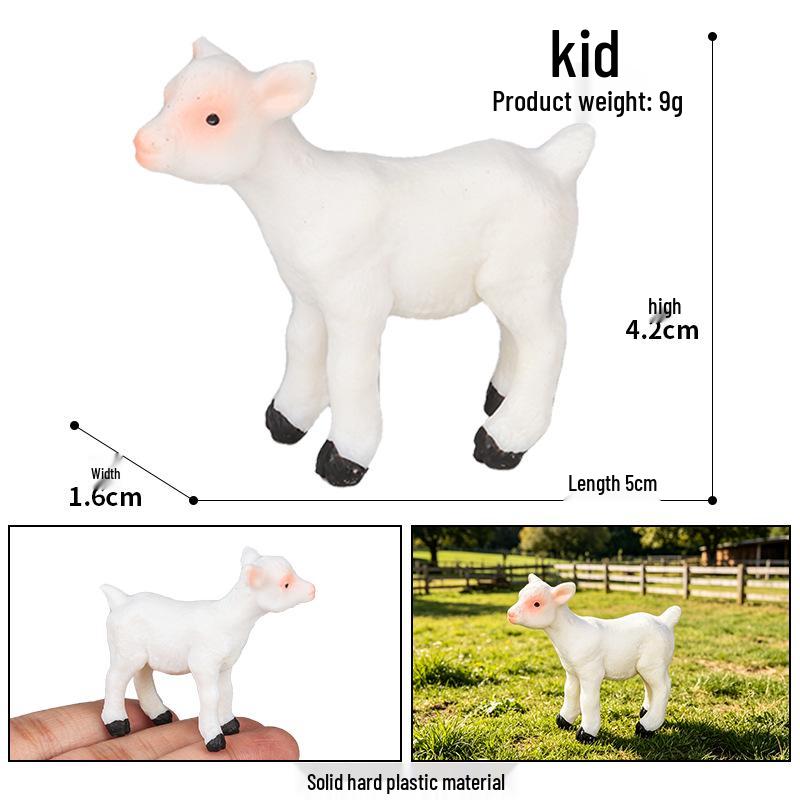 Animal Model Ranch Set: Chicken, Dog, Cow, Sheep, Horse Miniature Toy Scene