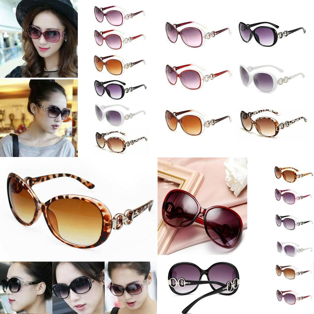 Vintage Women's Retro Shades Sunglasses With Oversized Design And Uv400 Protection