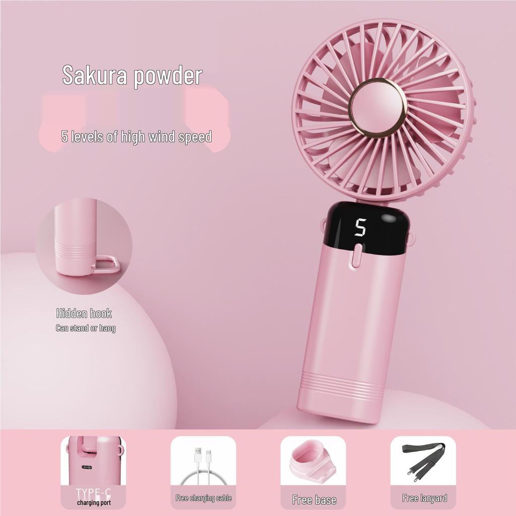 2026 Portable USB Neck & Waist Fan with Display
