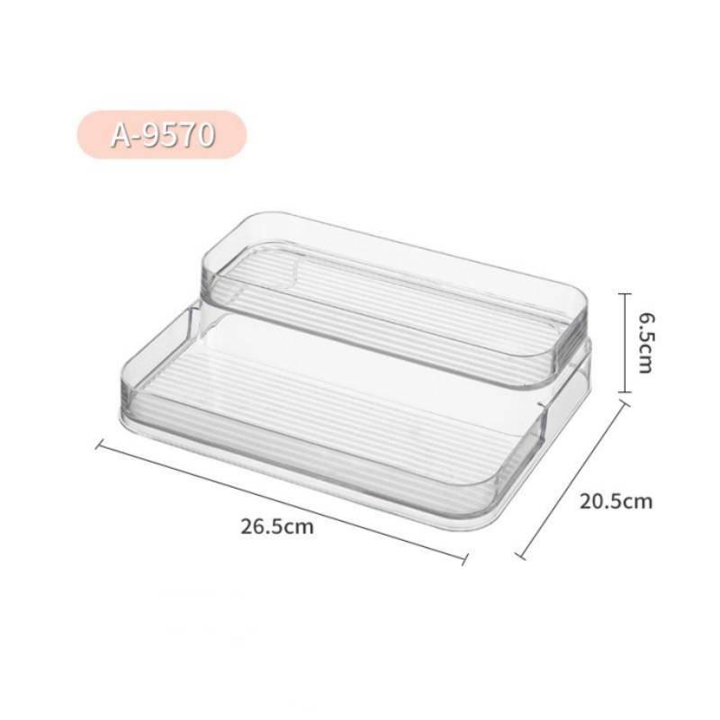 PET Transparent Storage Box for Cosmetics, Kitchen, Skincare, and Bathroom Organization