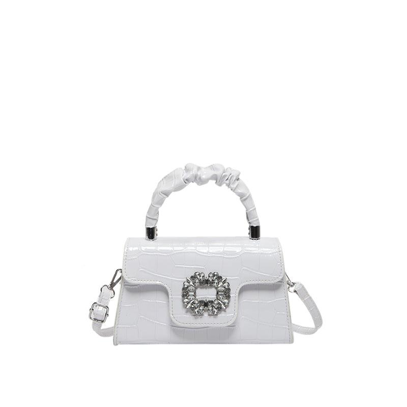 Stone Pattern Handbag Fashionable Small Square Bag Texture Pu Shoulder Bag Niche Versatile Messenger Bag