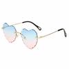 Vintage Heart Shape Sunglasses Women Fashion Gradient Metal Frame Design Sun Glasses Fancy Dress Goggles