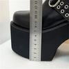 Designer Roman Platform Belt Buckle Women Slippers Fashion Thick Bottom Square High Heels Party Dress Female Shoes