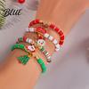 Seasonal Bracelet Christmas Bracelets for Women Handmade Clay Beads Stretch