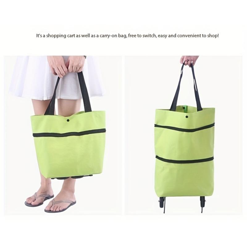 Portable Foldable Shopping Cart with Wheels - Lightweight Hand-Pulled Grocery Cart for Home, Compact De… More