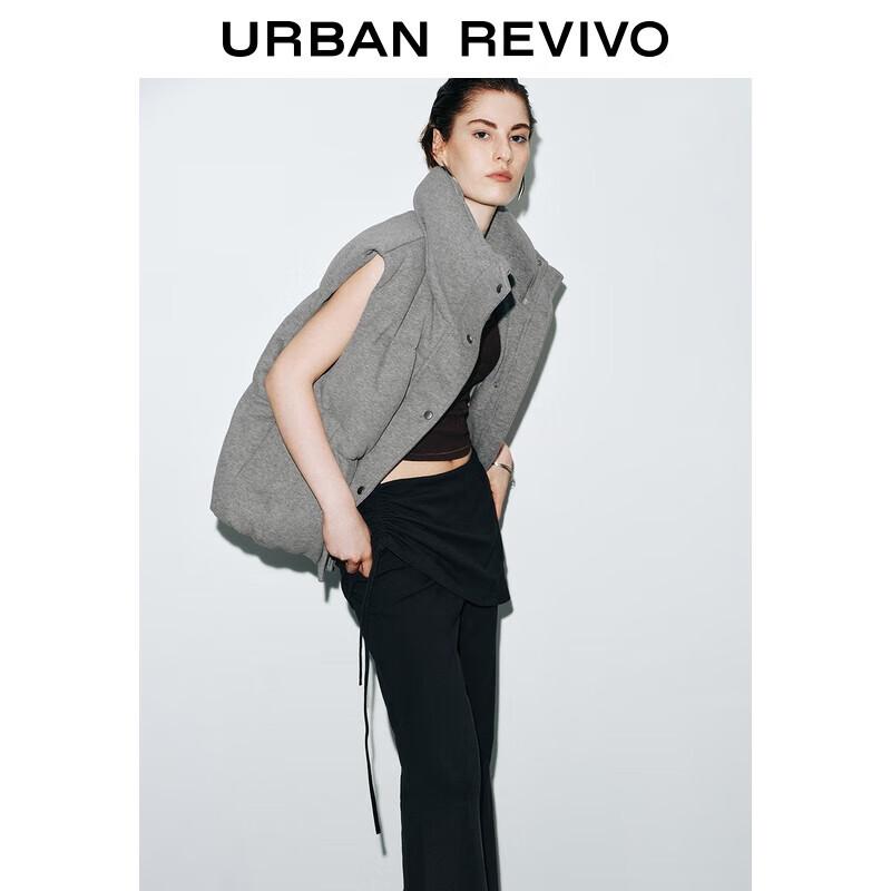 

UR Women s Trendy Stand Collar Quilted Pocket Down Vest S