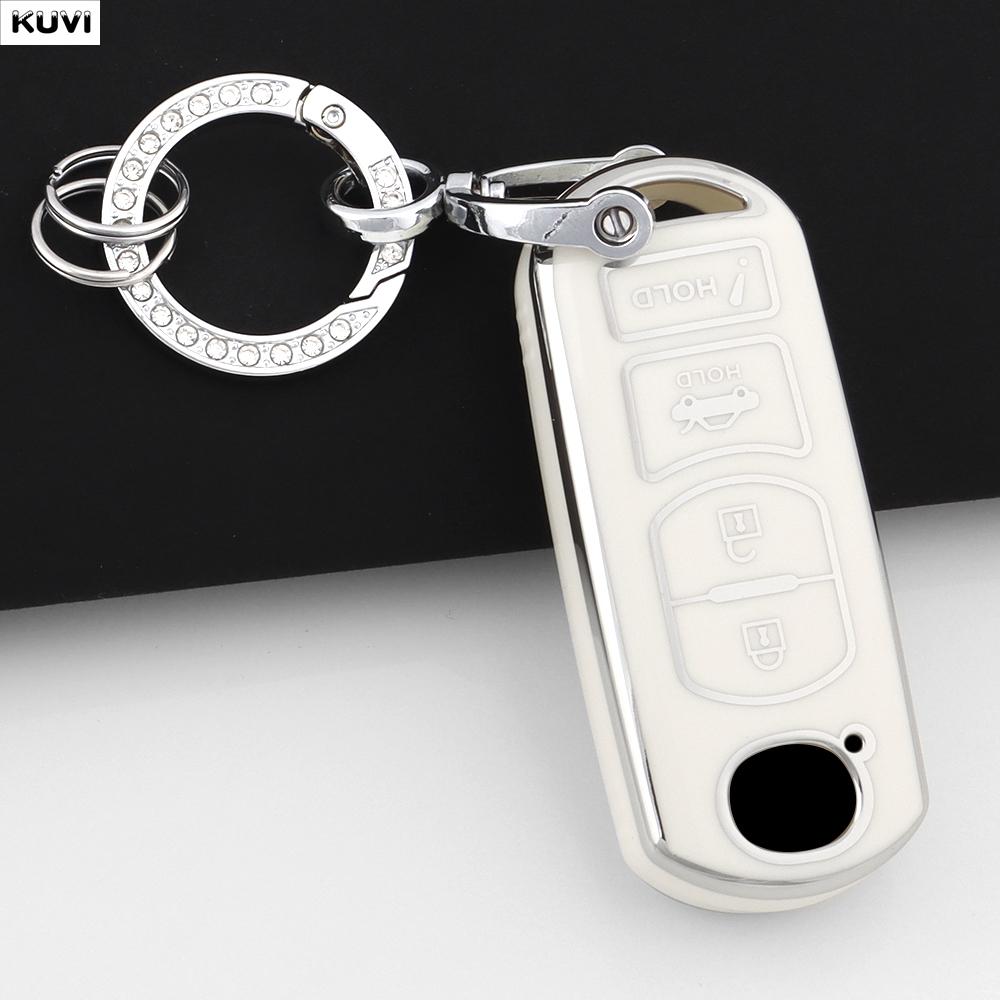 4 Button Fashion TPU Car Key Case Cover For Mazda 2 3 6 Demio Atenza Axela CX-5 CX5 CX-3 CX7 CX-9 3 4 CX30 2016 2017 2018 2019