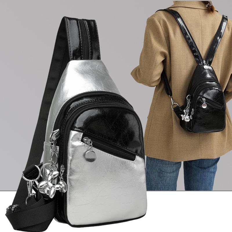 Fashionable Chest Bag, Small Bag, Multi-purpose Backpack, Ladies' Bag, Chest Bag, Multi-layered Crossbody Bag