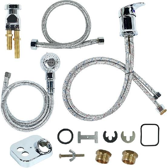 Salon Shampoo Bowl Faucet Vacuum Breaker Kit Spa Beauty Salon Shampoo Bowl Sink Hair Salon Bath Accessories Bathroom Hot Cold Faucet Spray Hose