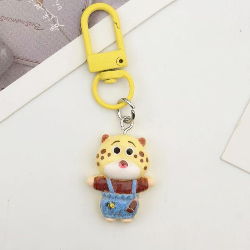 Cartoon Animal Figurine Keychain Pendant - Cute & Quirky Bag Charm for Students