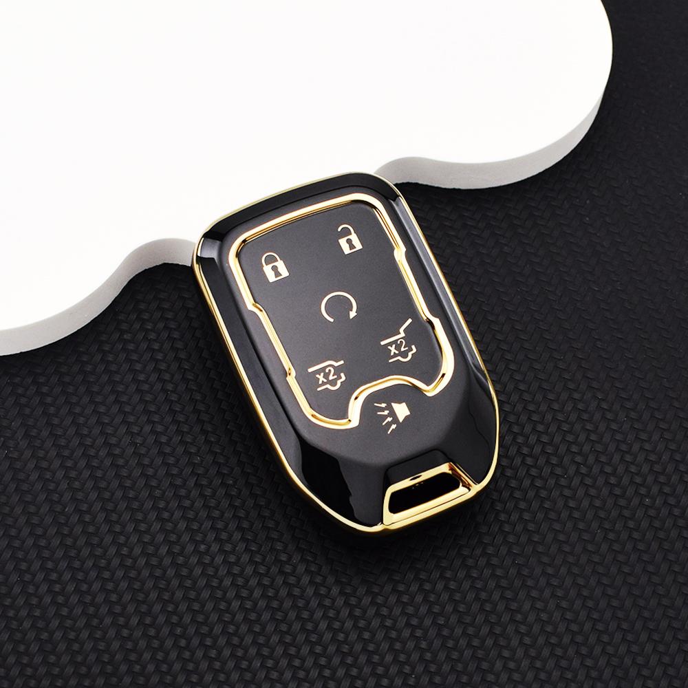 6 Buttons Smart Keyless Key Fob Shell Case For Chevy Suburban Tahoe Gmc Yukon Xl Denali Hyq1Aa - Car Key Cover Protector