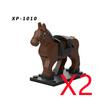 MOC Stavební kostky Středověké Vojenské Figurky Vojáků Rytíř Válečný kůň Halyard Vlajka Zvíře Sedlo Držák Mini Kostka Hračka Dárek X025