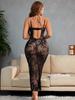 Ladies' Sexy Lingerie, Sexy Lace Flower Suspender Nightgown, Hip Hugging Skirt, Underwear Two-piece Set
