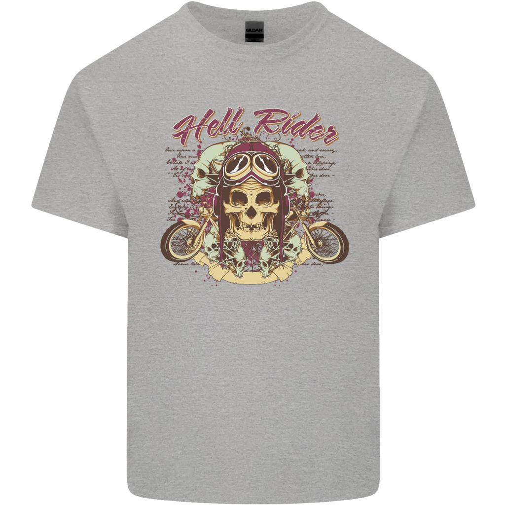 Hell Riders Motorcycle Motorbike Biker Unisexs Light Cotton TShirt