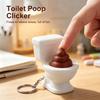 3D Printed Toilet Poop Clicker Creative Press Keyboard Keychain Sensory Clicker Toys  Office Home