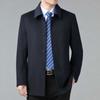 Middle-aged wool jacket men's autumn and winter business leadership cadre dad's jacket father's buttoned woolen jacket