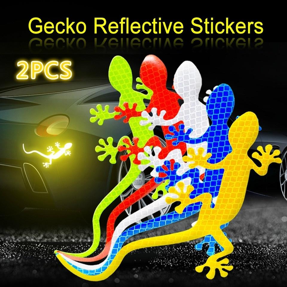 Kreativní Reflexní Gekon Samolepka na Auto Samolepicí Auto Dekor Decal Noční Bezpečnost Auto Moto Reflexní Výstražné Značky Samolepky