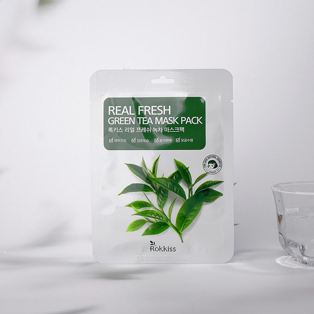 Real Fresh Green Tea Mask Pack 50-Pack 1 Pack