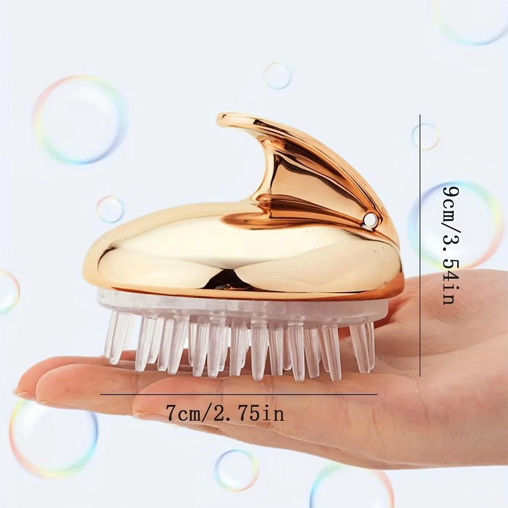 1 ks šamponový kartáč v barvě růžového zlata, masážní hřeben na pokožku hlavy, šamponový hřeben, masážní kartáč na tělo, kartáč na čištění pokožky hlavy