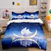 Dreamy Moonlit Sailing Decor Set Soft Comfortable Duvet Cover Bedding Set Included 1*Duvet Cover & 2*Pillowcases, Gift