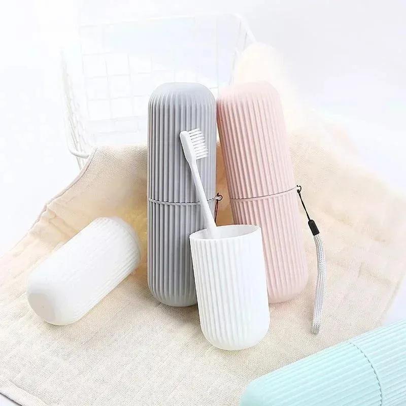 Travel Toothbrush Case, Portable Rinse Cup, Toothbrush And Mouthwash Cup.