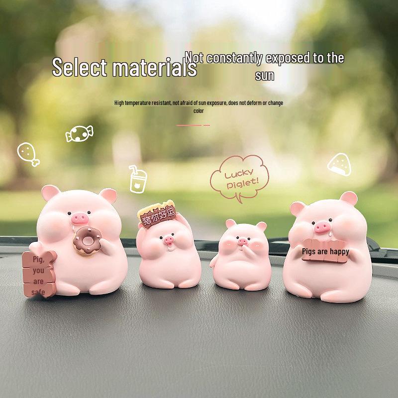 Cute Pig Nannan Car Interior Ornament - Creative Decompression Decor for Women