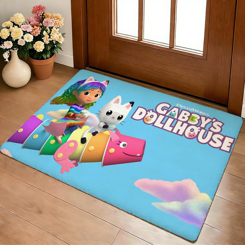 G-gabbys Dollhouse Floor Mat Cozy Flannel Soft Thick Non-Slip Mat For Living Room Bedroom Kitchen Decor Rugs