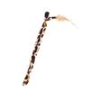 Leopard Print Interactive Cat Teaser Wand, Tweezer Design Feather Toy for Indoor Cats
