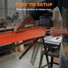 Saw Horses Twin Pack, Folding Work Bench Sawhorses with Height Adjustable Legs, 2x4 Bracket, Orange