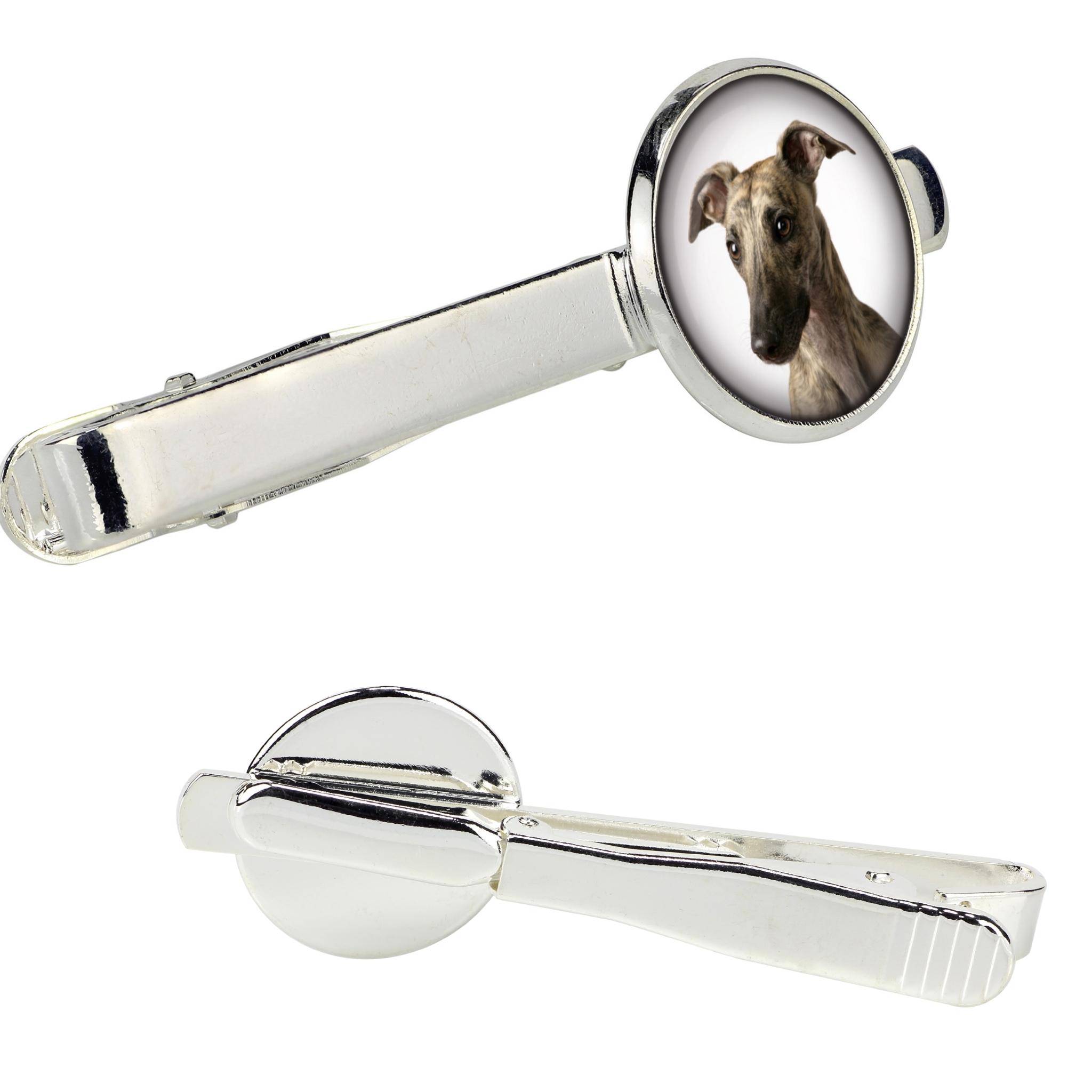 

Whippet - tie clip in a box, stylish tie, personalized jewelry from the Art-Dog brand срібний