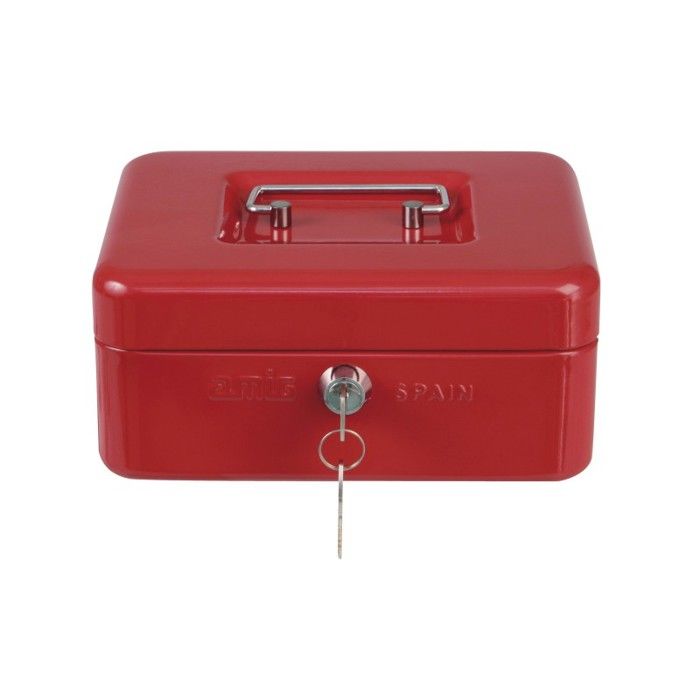 AMIG | Coffret À Monnaie 2153 | 250 X 180 X 90 Mm | Acier | Rouge