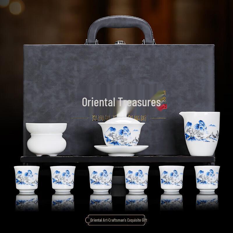 

Tanghui Jade Porcelain Kung Fu Tea Set