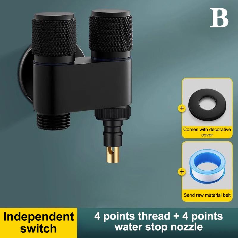 Stainless Steel One-Point Two-Water Angle Valve One-Inlet Two-Outlet Water Diverter Valve Independent Control Corner Valve