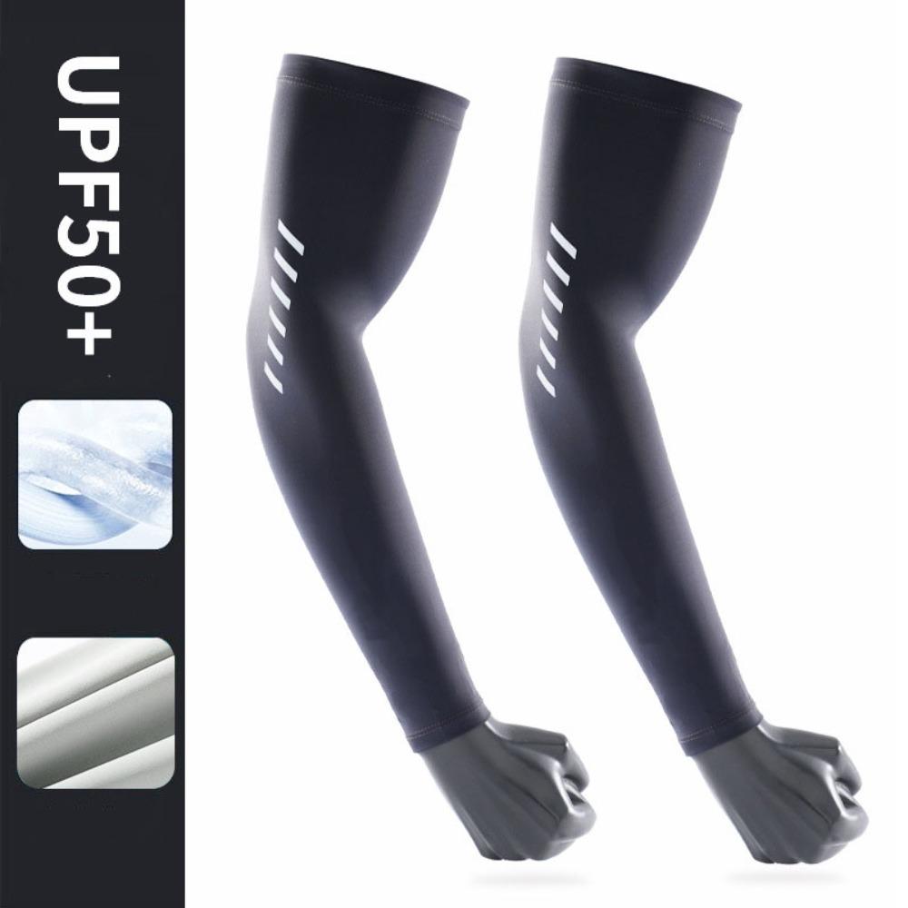 

1 Pair Quick Dry Ice Fabric Sleeve UV Protection Cycling Sport Sleeve Fitness Equipment Running XL темно серый