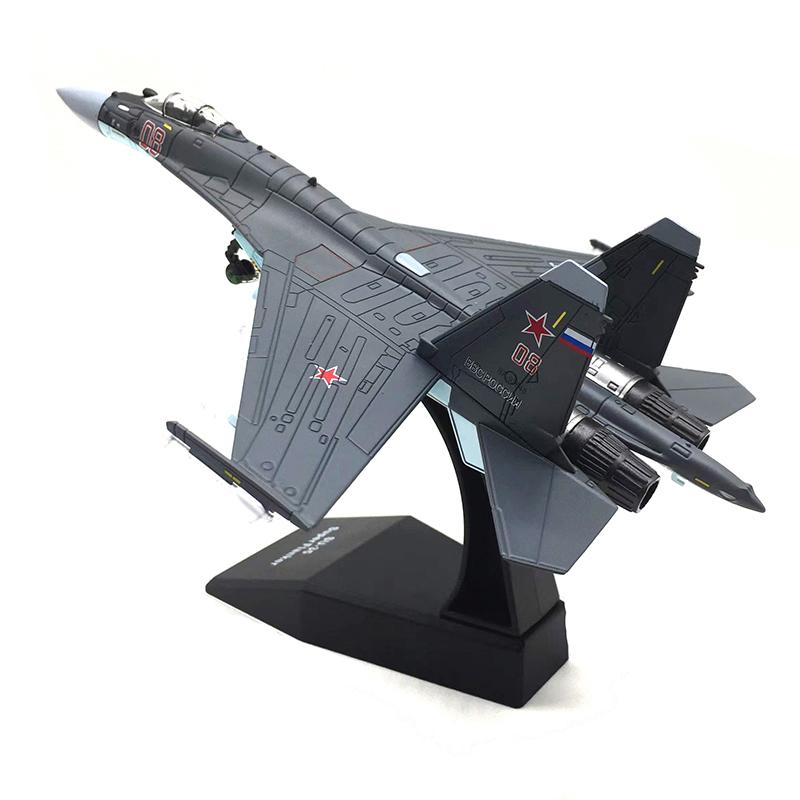 Diecast Metal Alloy 1/100 Scale  Su-35 Fighter Airplane Aircraft Replica Model Su-35 Plane Model Toy For Collection