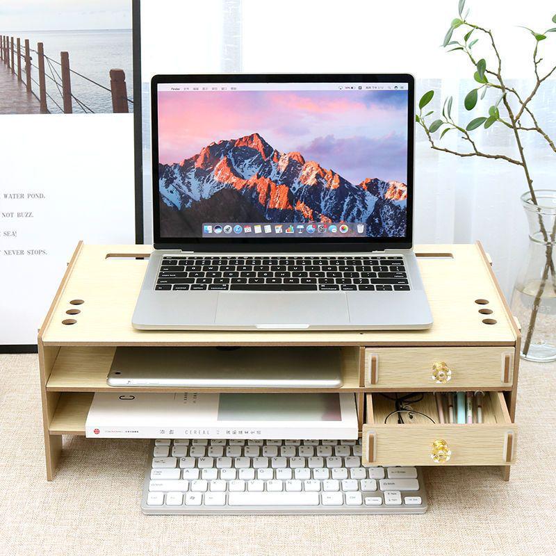 Ergonomic Laptop Cooling Stand with Storage