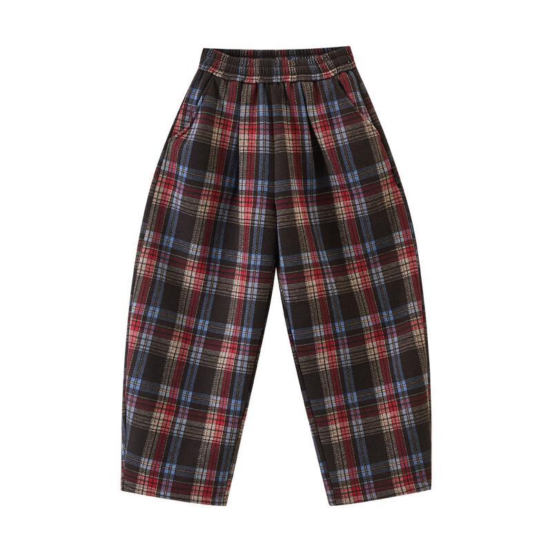 ASK JUNIOR Boys' Plaid Fleece Casual Pants