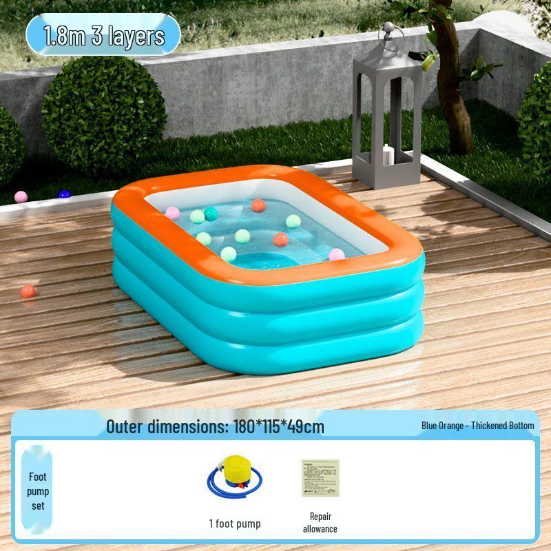 Extra Thick Inflatable Pool for Home Use - Super Large & Durable for Kids, Adults, Babies & Infants