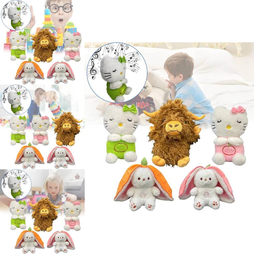 Adorable Kt Cat Breathing Plush Toy For Infants And Toddlers Soft Comforting Doll