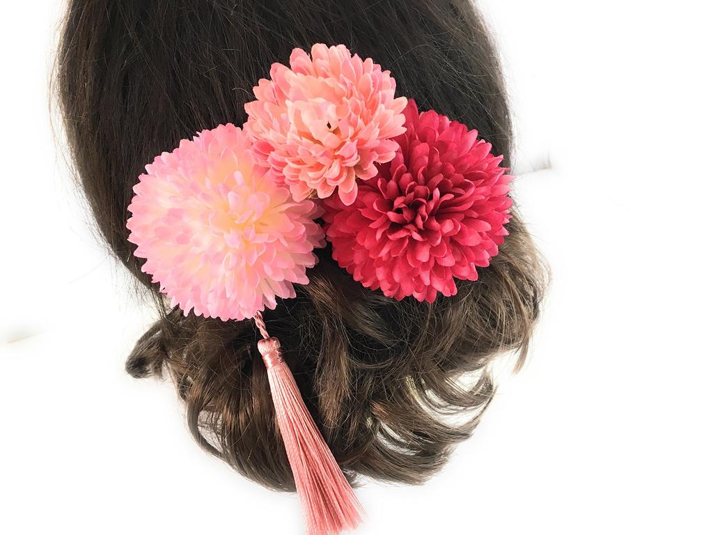 Mama-Set Haarnadel Abschluss Haarschmuck Yukata Haarschmuck Quasten Accessoires Accessoires Romantisch 3-teilig Blumen Hochzeit, Erwachsenwerden