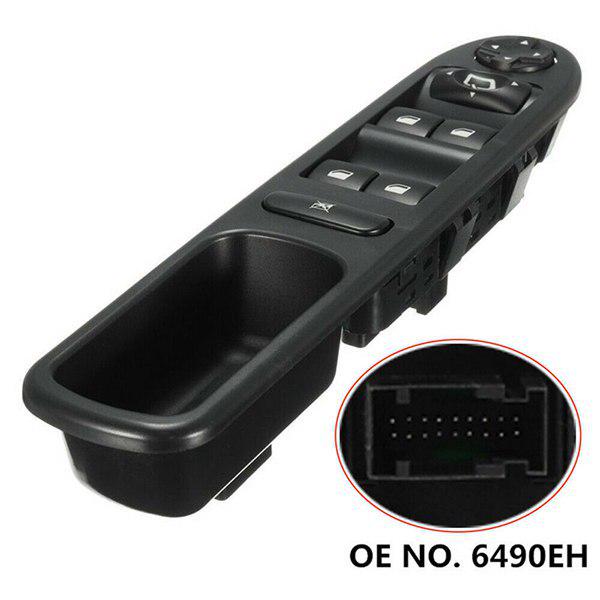 Black Front Right Window Switch for Peugeot 207